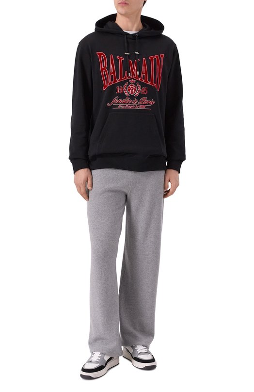 Кожаные кеды B-Court Flip Balmain FM0VI349/LBIC Серый  FM0VI349/LBIC Фото 2