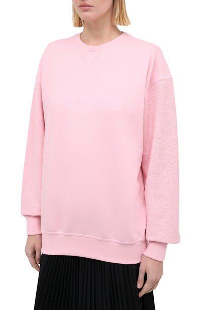 Хлопковый свитшот JW ANDERSON розового цвета по цене 19250 руб., арт. JE0119 PG0247, фото 3 Хлопковый свитшот JW ANDERSON, арт. JE0119 PG0247, фото 3