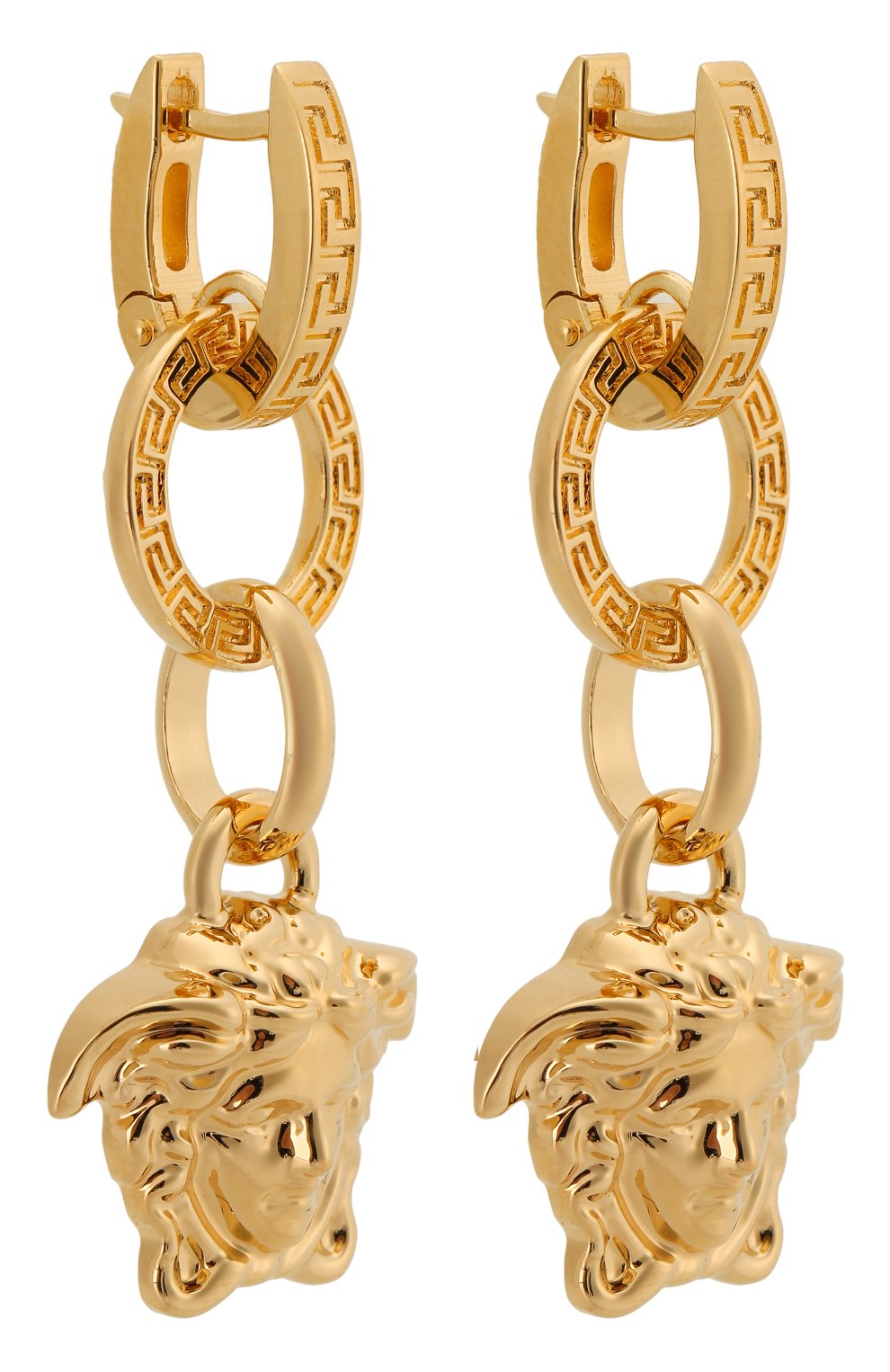 Серьги с подвесками medusa VERSACE золотого цвета по цене 43300 руб., арт. DG2F062/DJMT, фото 3 Серьги с подвесками medusa VERSACE, арт. DG2F062/DJMT, фото 3