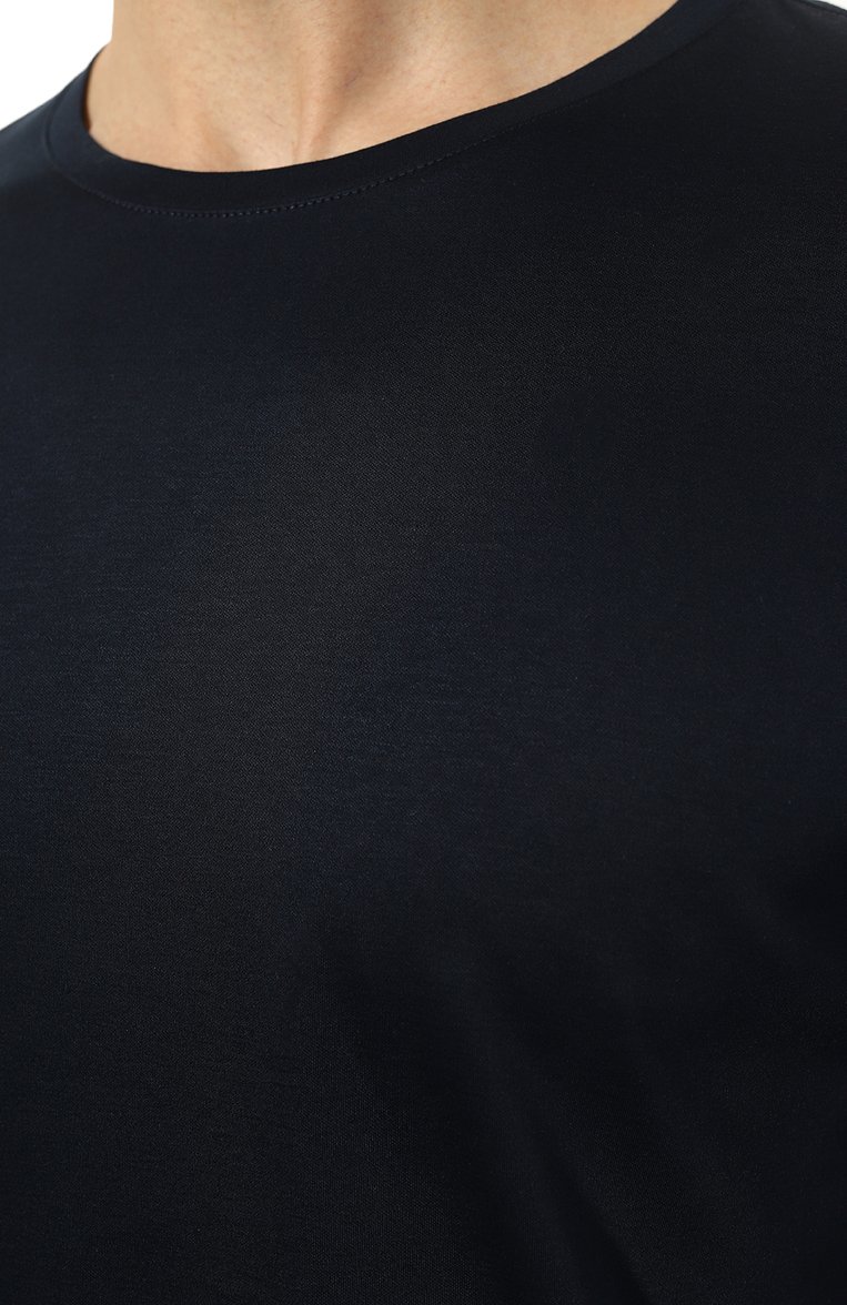 Мужская хлопковая футболка VAN LAACK темно-синего цвета, арт. PAR0-L/180031 | Фото 5 (Рукава: Длинные; Кросс-КТ: домашняя одежда; Длина (для топов): Стандартные; Материал сплава: Проставлено; Материал внешний: Хлопок; Драгоценные камни: Проставлено)