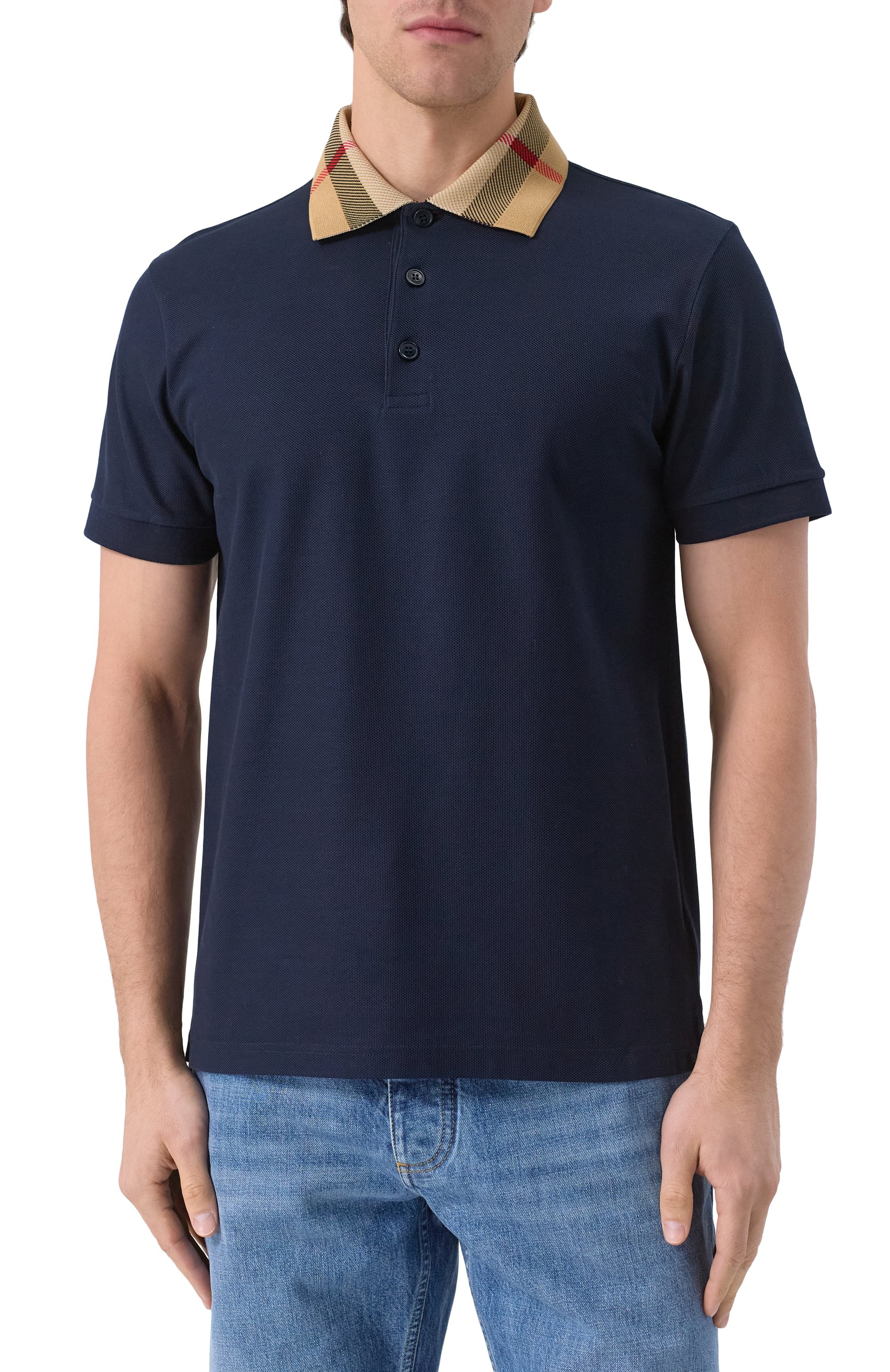 Хлопковое поло BURBERRY, арт. 8072661, фото 3