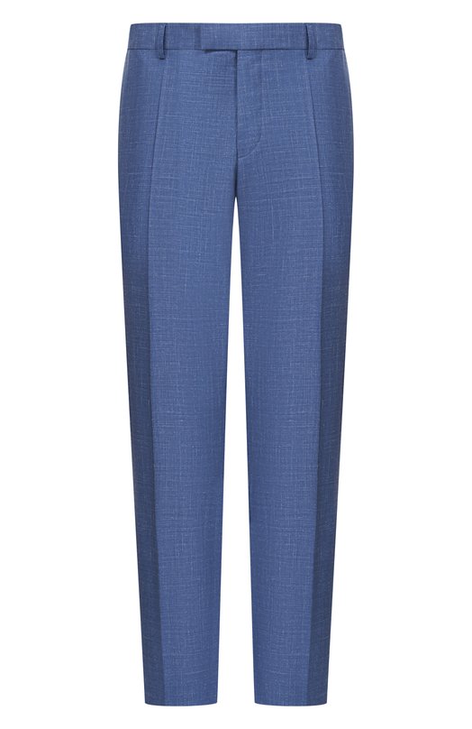 Брюки из шерсти и шелка BOSS 50562605 Синий 50562605