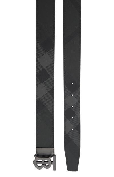 Двусторонний ремень BURBERRY темно-серого цвета по цене 66550 руб., арт. 8065339, фото 4 Двусторонний ремень BURBERRY, арт. 8065339, фото 4