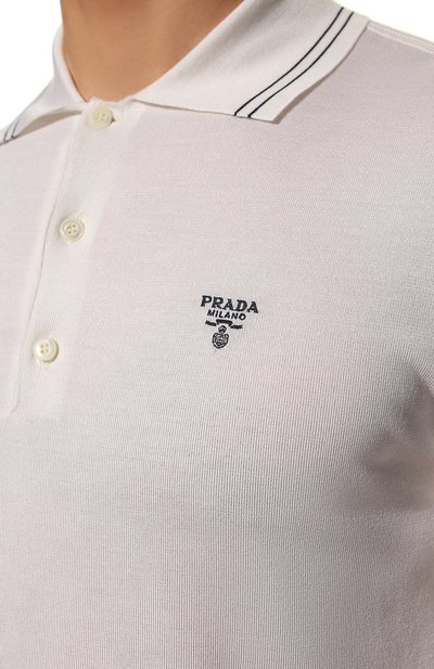 Шелковое поло PRADA, арт. UMB274-1ZRP-F0009-212, фото 5