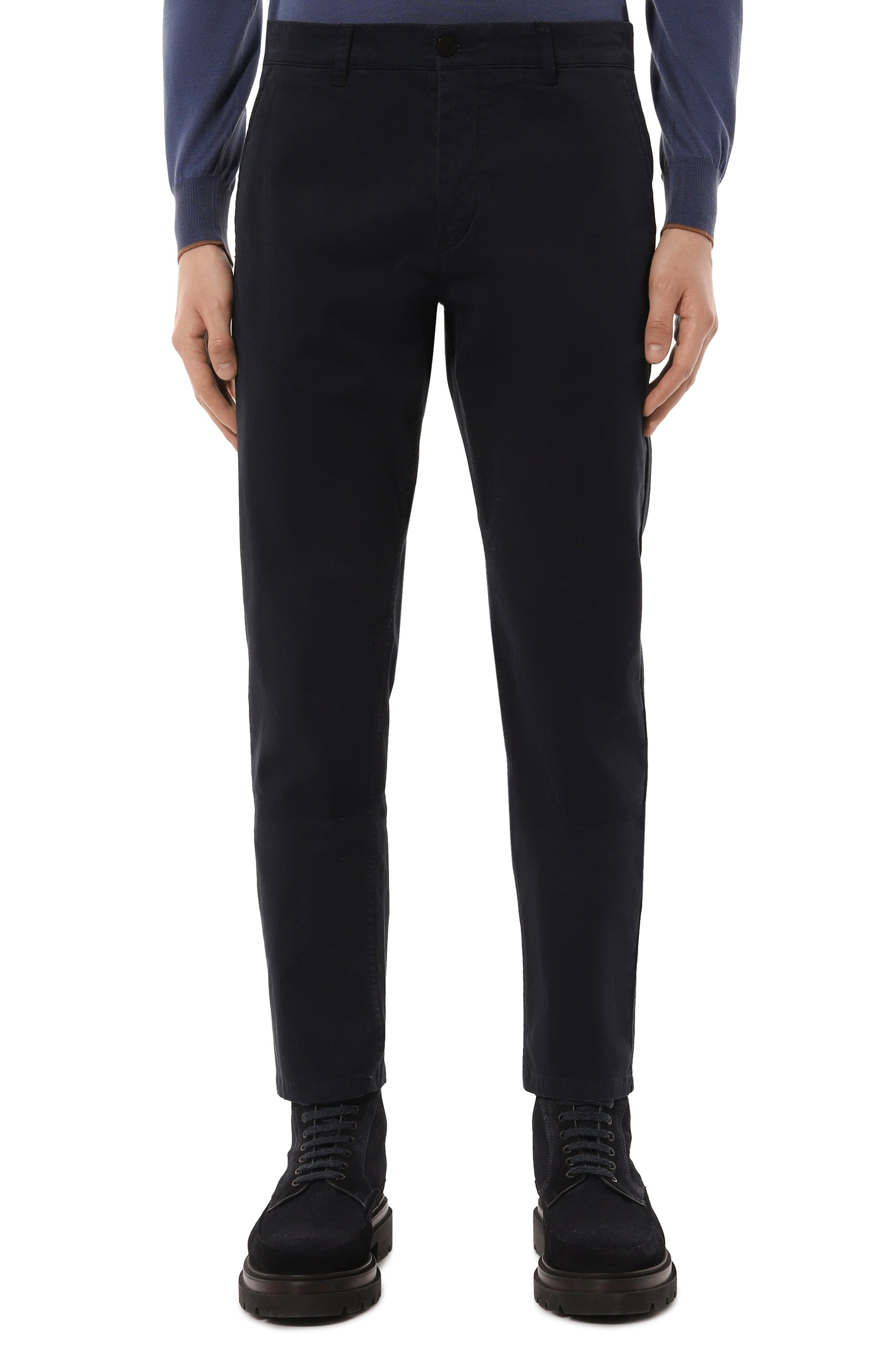 Хлопковые брюки BOGNER темно-синего цвета по цене 23700 руб., арт. 18026888, фото 3 Хлопковые брюки BOGNER, арт. 18026888, фото 3