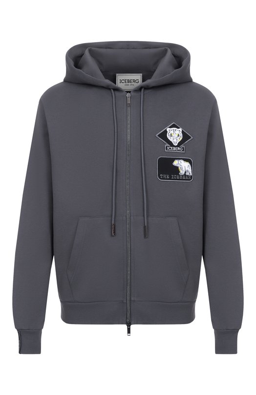 Хлопковая толстовка Iceberg E024/6341 Серый E024/6341