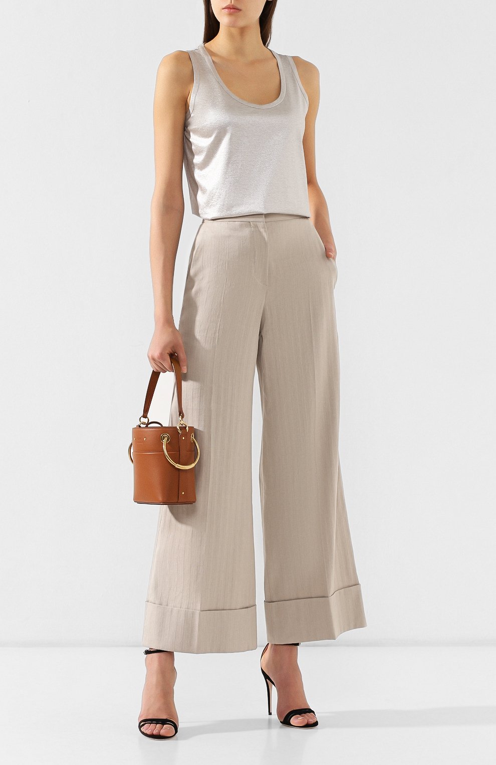 Брюки из смеси льна и хлопка BRUNELLO CUCINELLI, арт. MF578P6962, фото 2