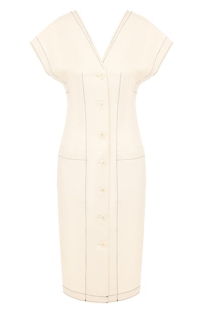 Женское платье из смеси хлопка и льна PROENZA SCHOULER WHITE LABEL, арт. WL2013054-AL001