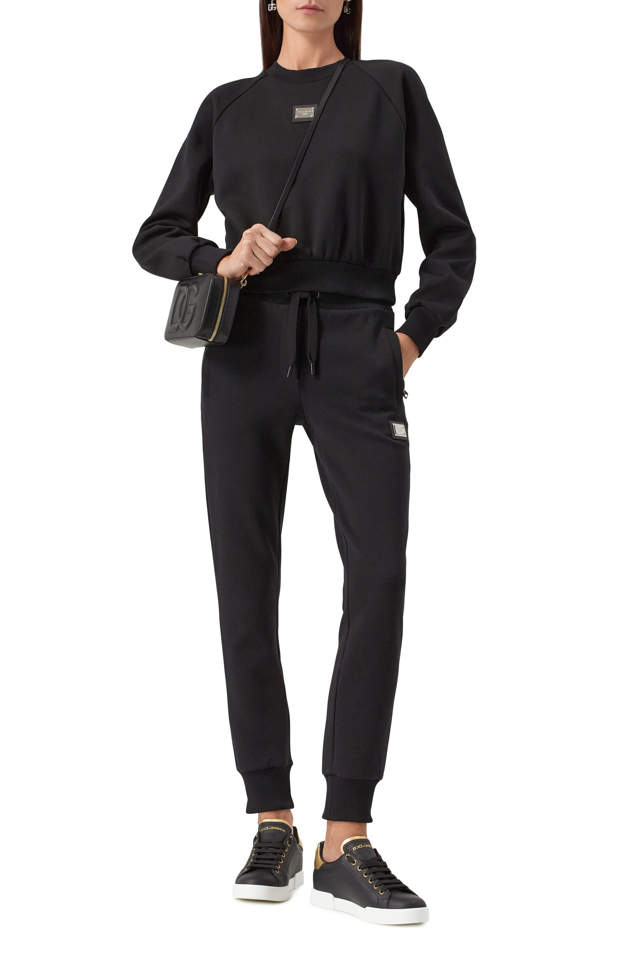 Хлопковый свитшот DOLCE & GABBANA черного цвета по цене 69950 руб., арт. F9R25T/HU7H9, фото 2 Хлопковый свитшот DOLCE & GABBANA, арт. F9R25T/HU7H9, фото 2