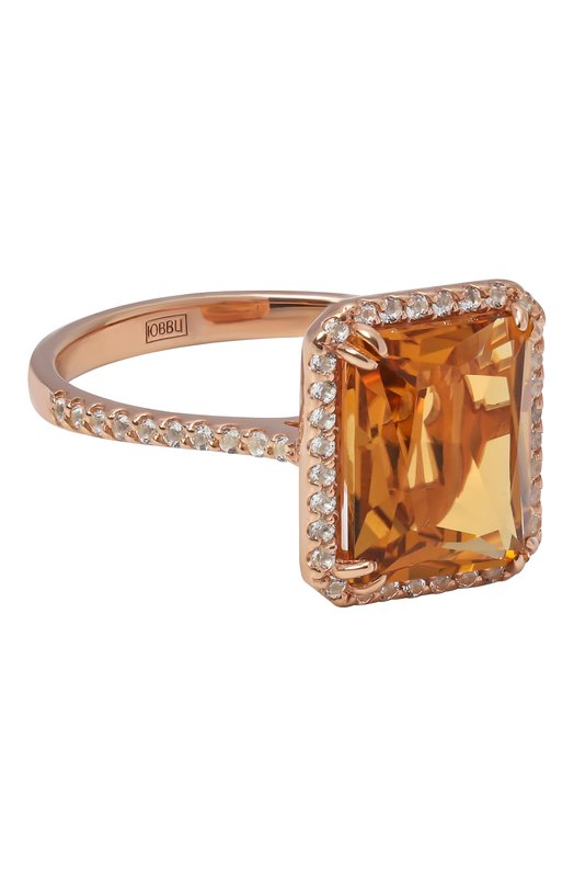 Кольцо-багет с цитрином Secrets jewelry КБЦП00305 Золотой КБЦП00305
