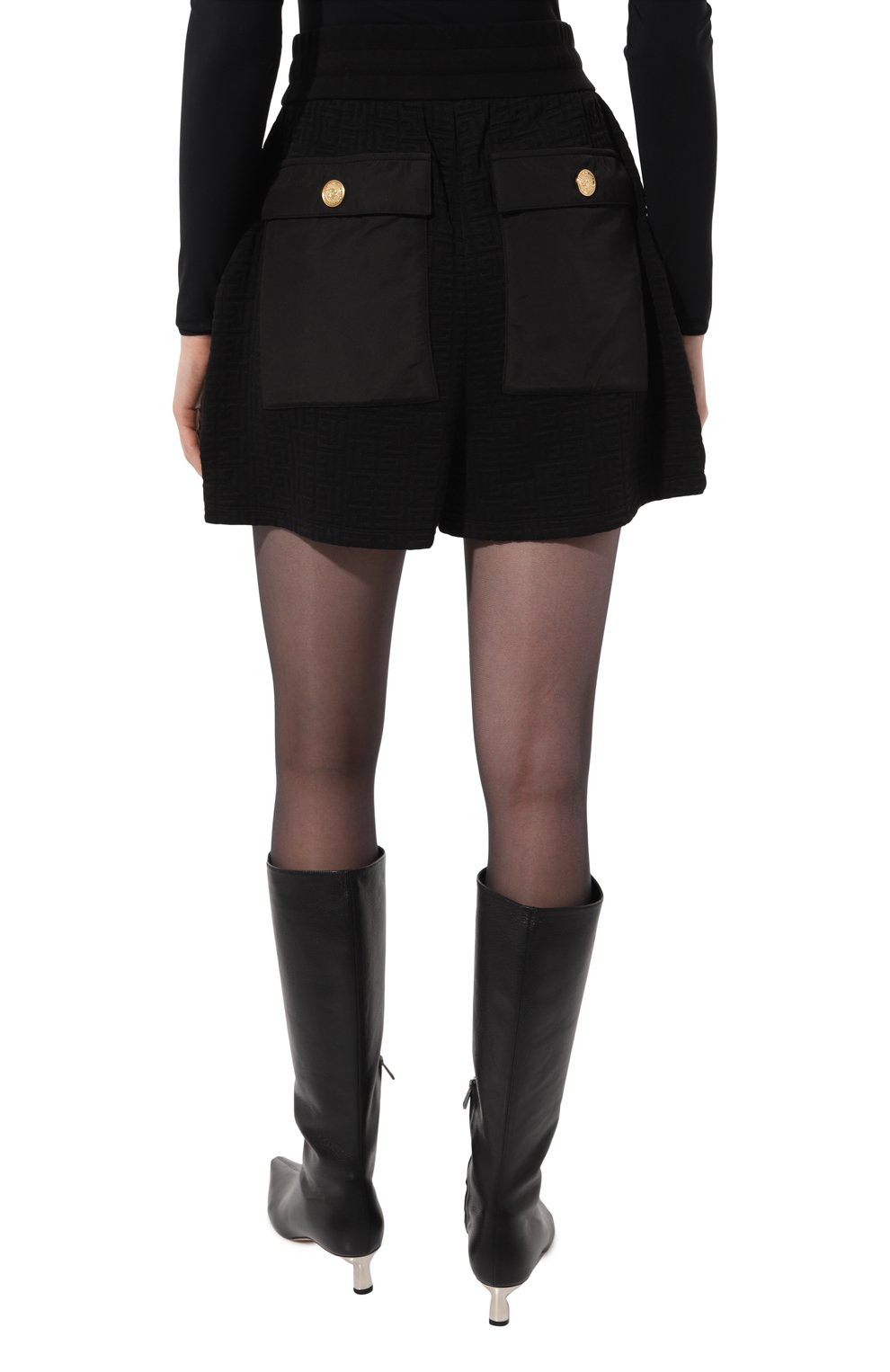 Шорты BALMAIN черного цвета по цене 99700 руб., арт. AF00A045MC66, фото 4 Шорты BALMAIN, арт. AF00A045MC66, фото 4