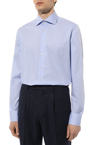 Хлопковая сорочка VAN LAACK голубого цвета по цене 17550 руб., арт. RIVARA-LSF/151887, фото 4 Хлопковая сорочка VAN LAACK, арт. RIVARA-LSF/151887, фото 4