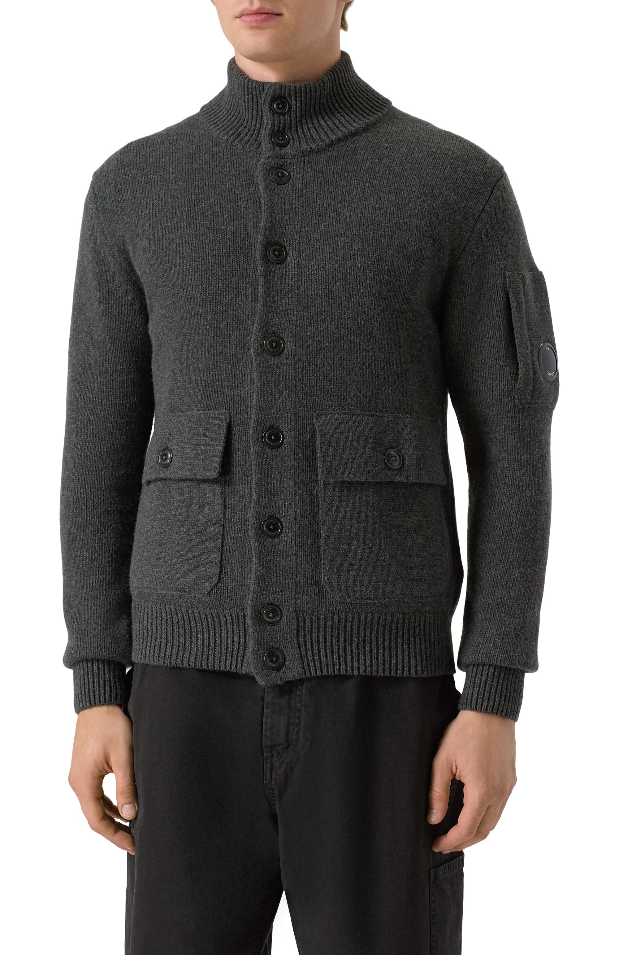 Шерстяной кардиган C.P. COMPANY, арт. 19CMKN042A110149A, фото 3