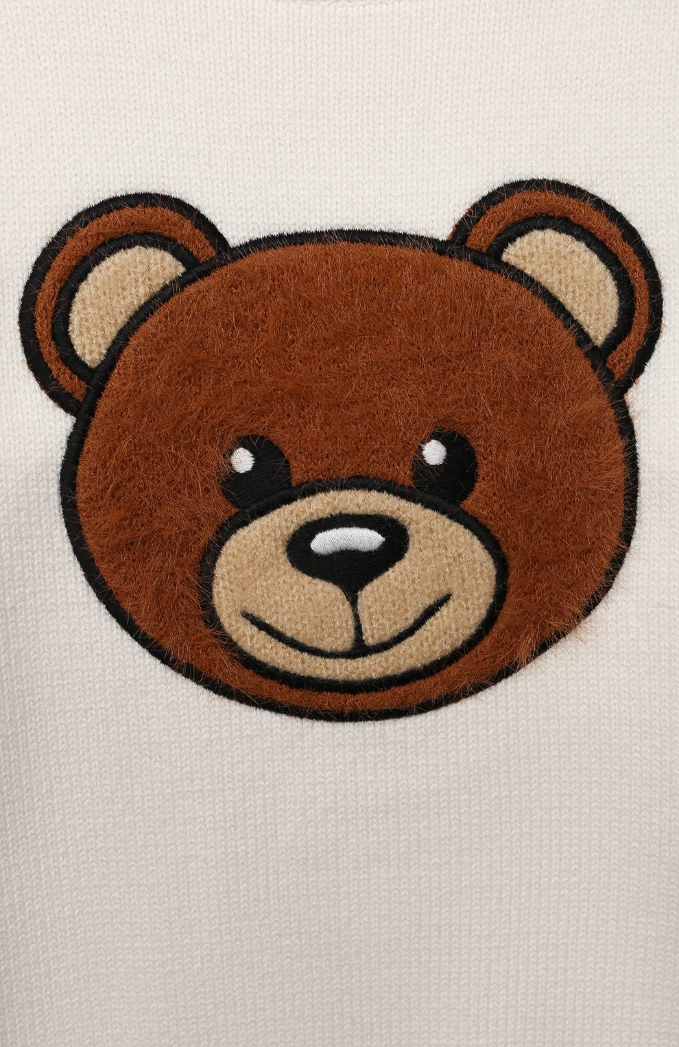 Хлопковый пуловер MOSCHINO кремового цвета по цене 17800 руб., арт. MNW00J/LHE09, фото 3 Хлопковый пуловер MOSCHINO, арт. MNW00J/LHE09, фото 3