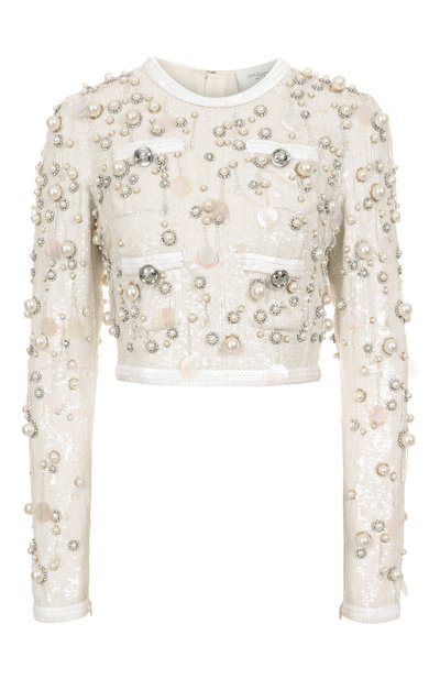 Женский топ с отделкой пайетками GIAMBATTISTA VALLI, арт. 24FWSVAS1069-E2ASJ