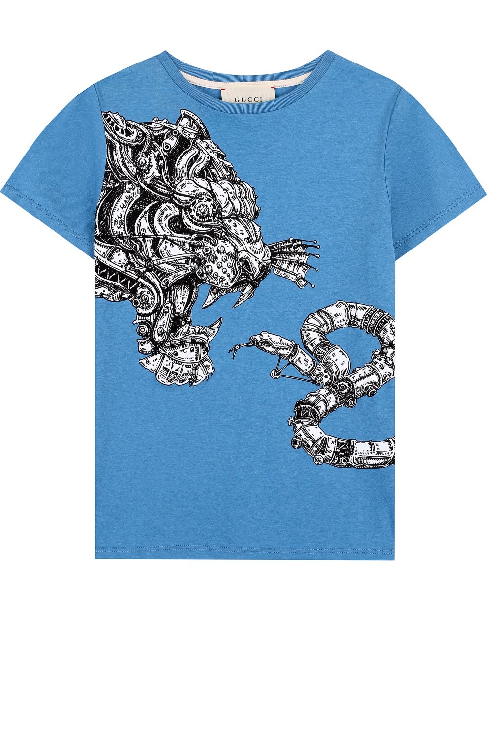 Хлопковая футболка с принтом GUCCI, арт. 498013/X3I64, фото 1