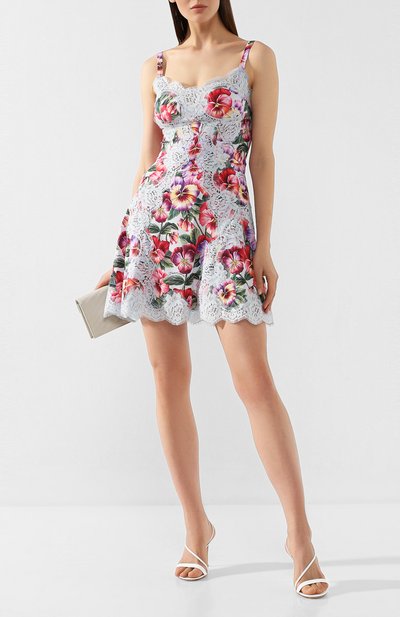 Платье из смеси шелка и хлопка DOLCE & GABBANA, арт. F6I1BT/FSAZX, фото 2