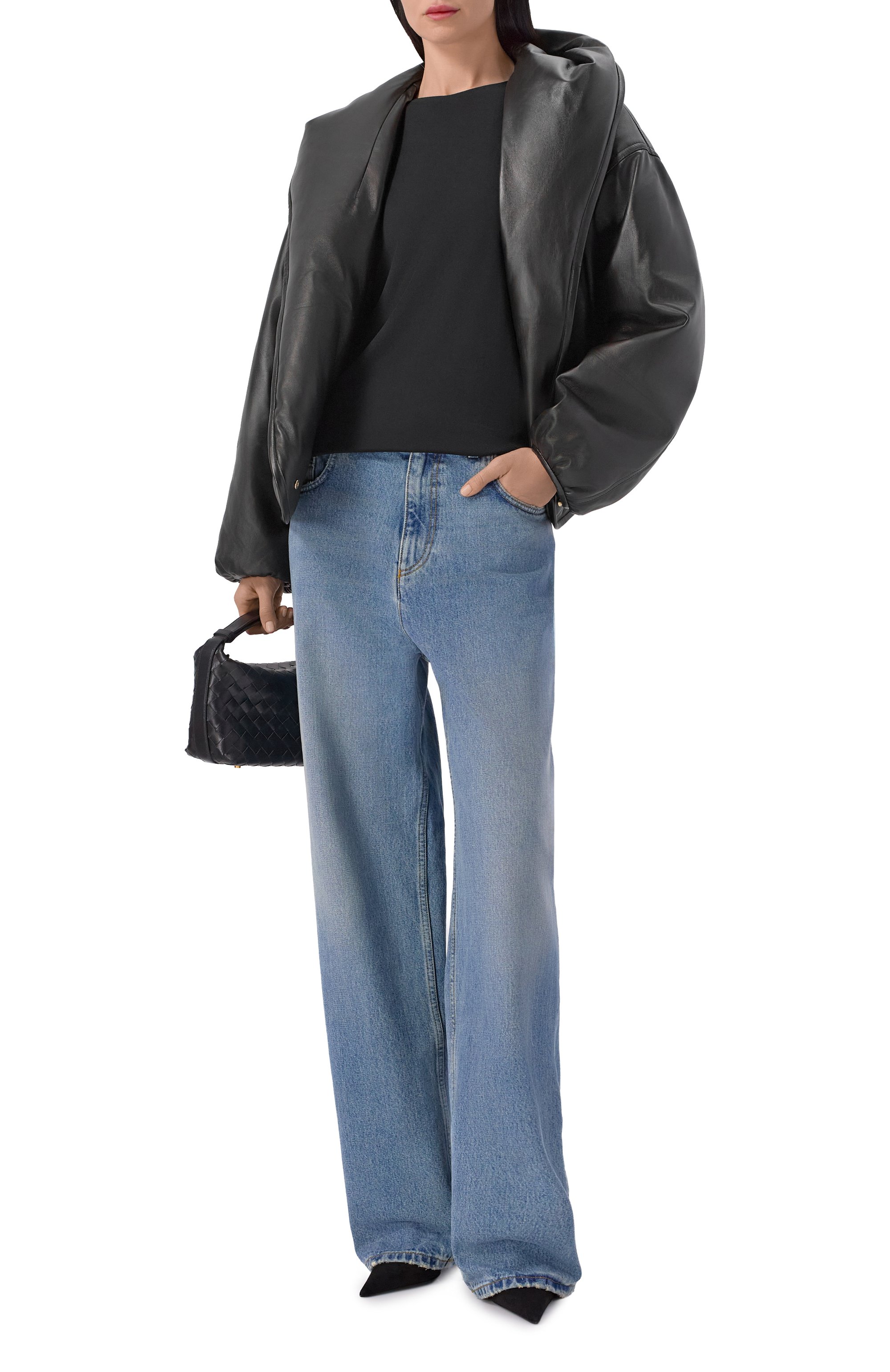 Кожаная куртка ALAIA черного цвета по цене 847000 руб., арт. AA9V1247C228C, фото 2 Кожаная куртка ALAIA, арт. AA9V1247C228C, фото 2