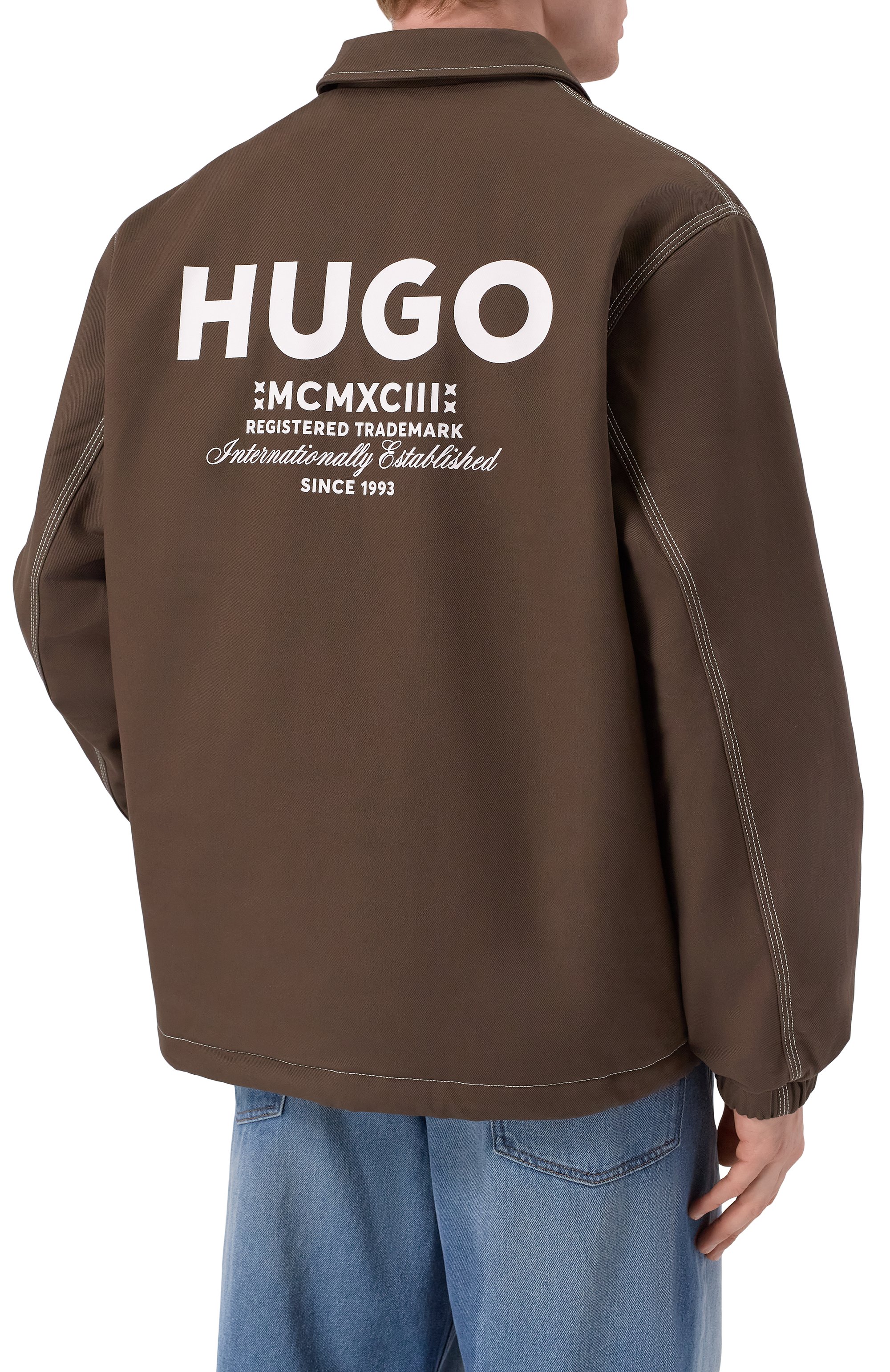 Хлопковая куртка-рубашка HUGO BLUE, арт. 50552940, фото 4