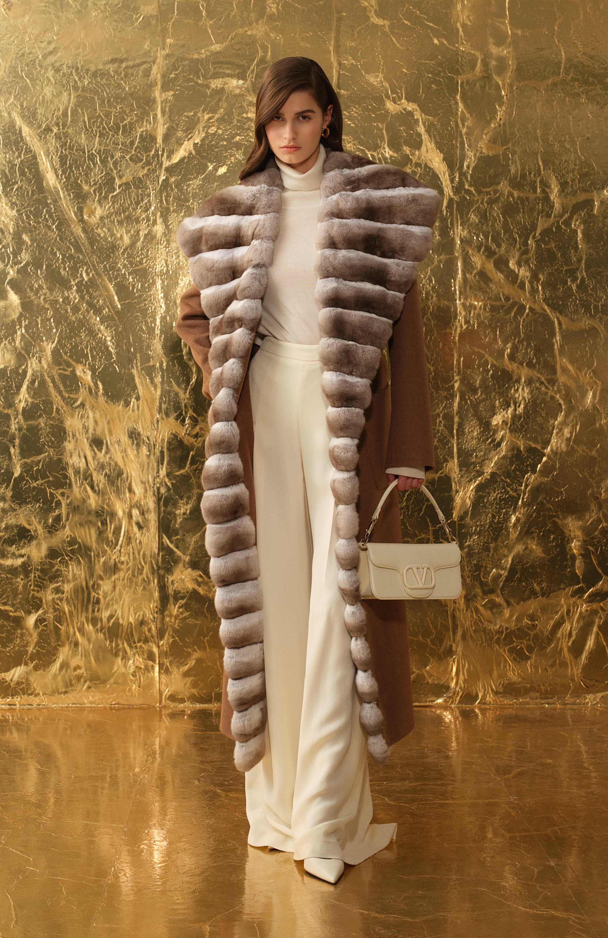 Пальто из шерсти и кашемира с отделкой из шиншиллы MVST, арт. FTBPL-X1395-1CH/LP1444, фото 6