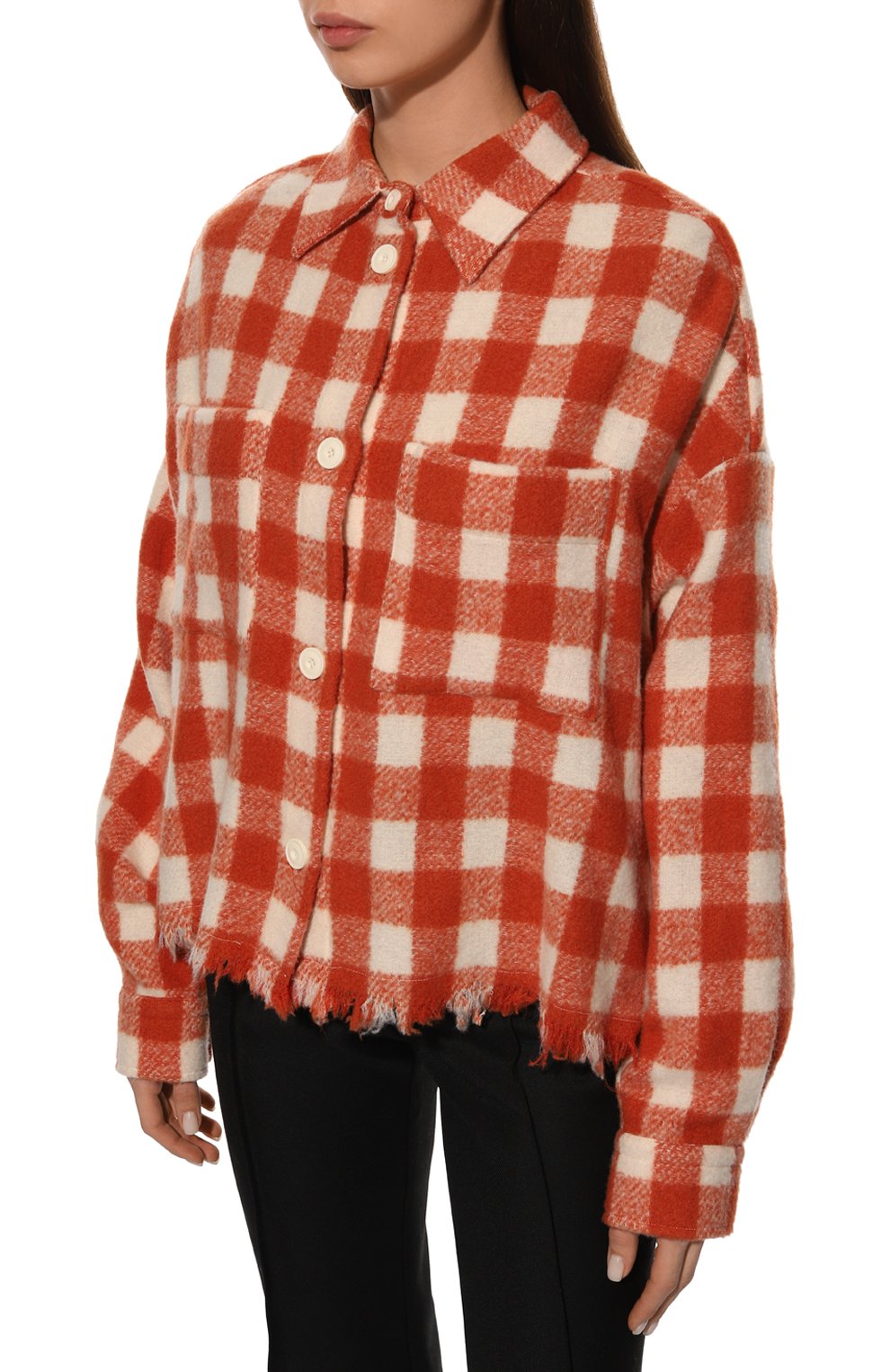 Рубашка из шерсти и кашемира DESTIN оранжевого цвета по цене 43050 руб., арт. MILVA/SACA 3, фото 3 Рубашка из шерсти и кашемира DESTIN, арт. MILVA/SACA 3, фото 3