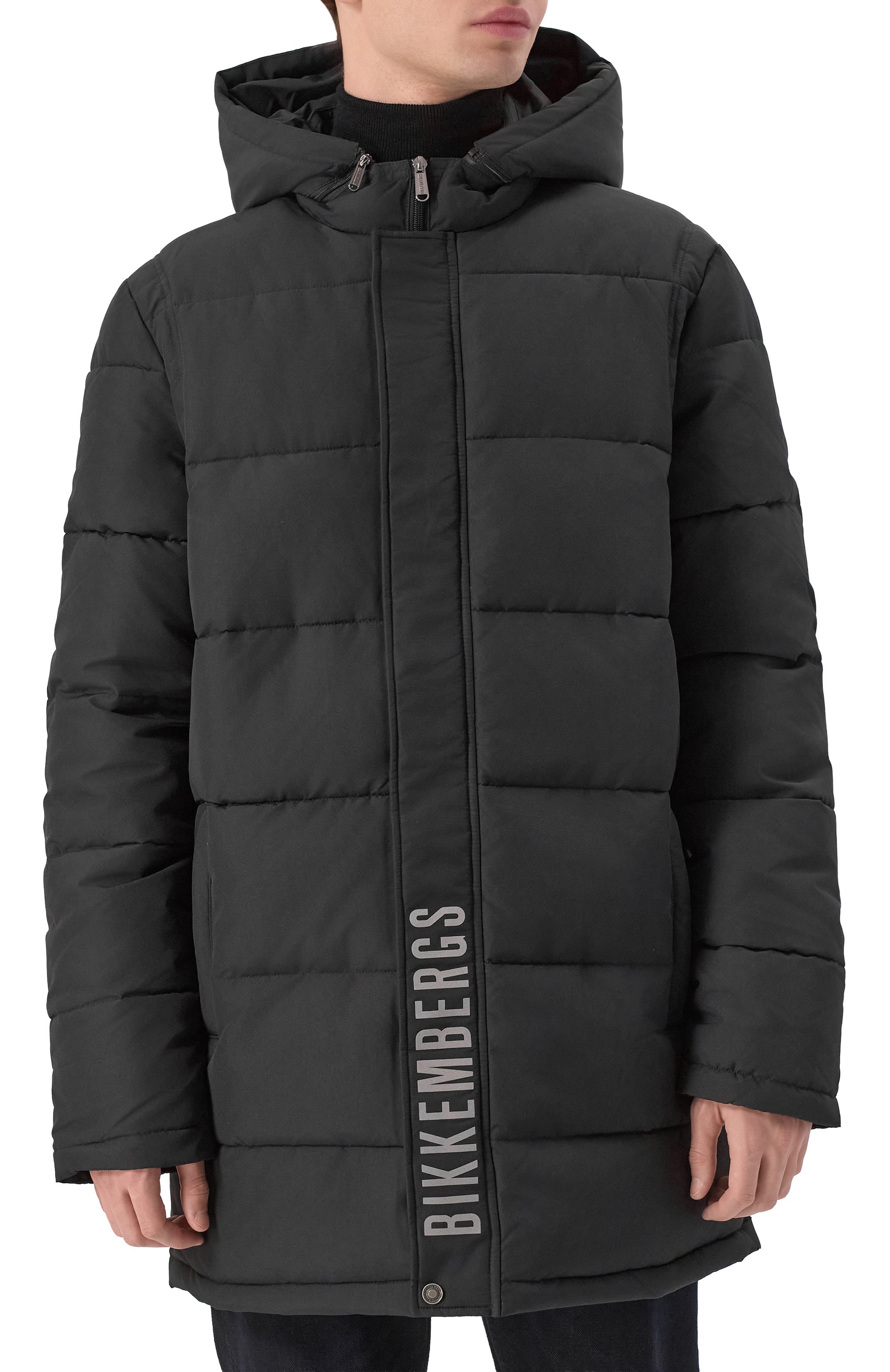 Пуховик DIRK BIKKEMBERGS темно-серого цвета по цене 36900 руб., арт. BMG1264, фото 3 Пуховик DIRK BIKKEMBERGS, арт. BMG1264, фото 3
