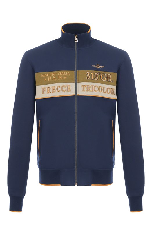 Хлопковый кардиган Aeronautica Militare FE2066UP00350 Синий FE2066UP00350