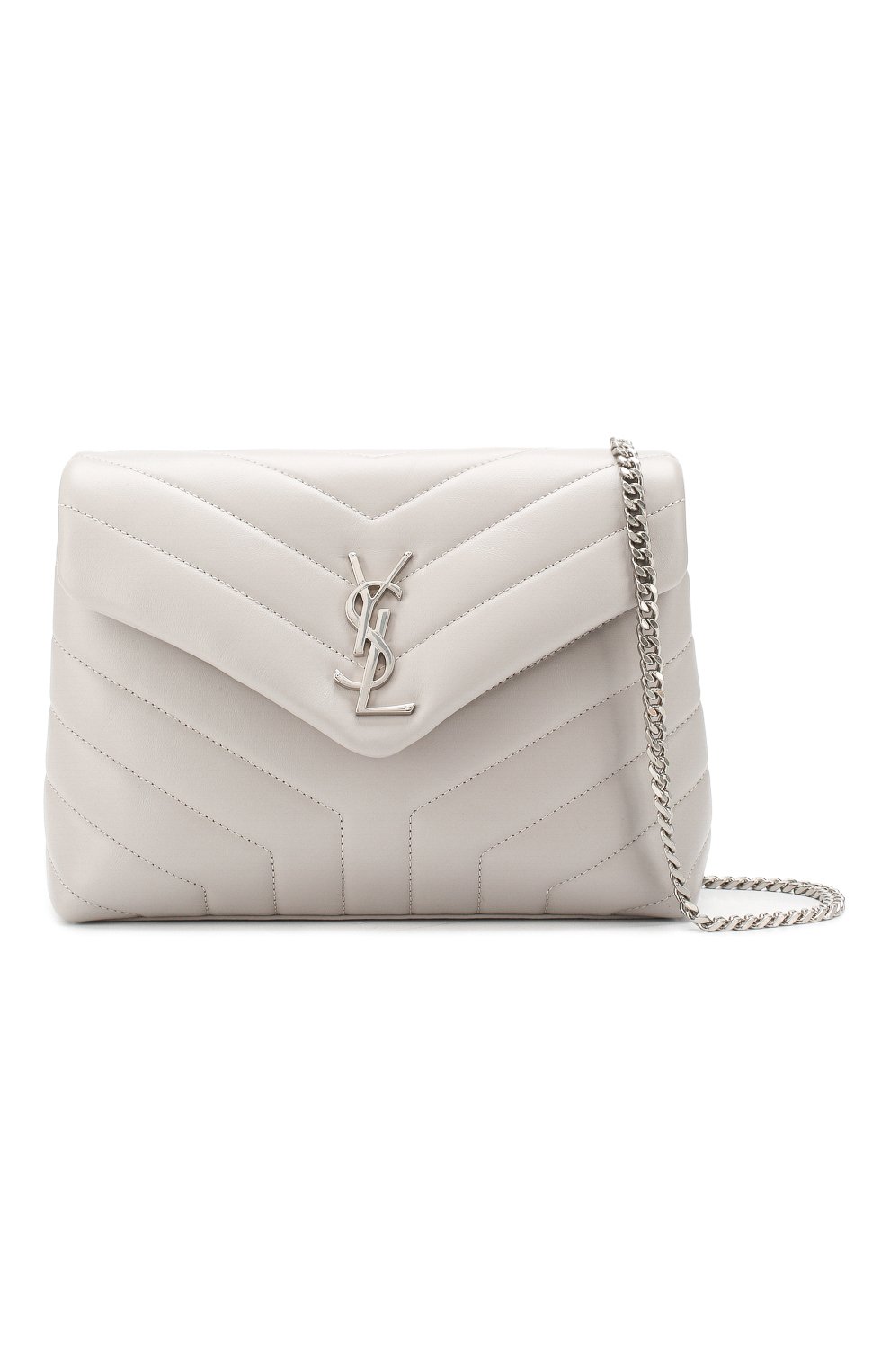 Сумка monogram loulou small SAINT LAURENT светло-серого цвета по цене 299500 руб., арт. 494699/DV726, фото 5 Сумка monogram loulou small SAINT LAURENT, арт. 494699/DV726, фото 5