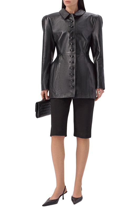 Кожаная куртка Magda Butrym 121426 Чёрный  121426 Фото 2