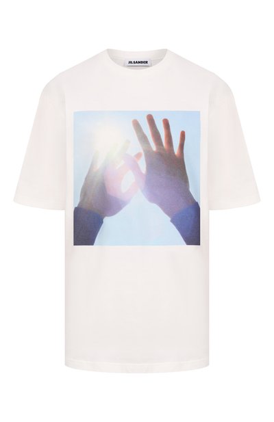 Женская хлопковая футболка JIL SANDER, арт. J03GC0157/J20361