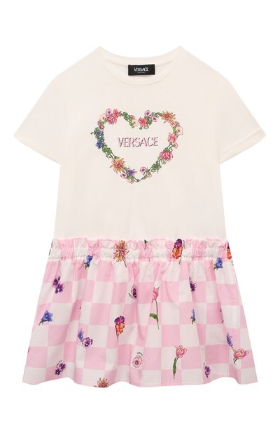 Хлопковое платье VERSACE, арт. 1011337/1A09683/4A-6A