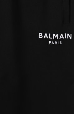 Детские хлопковые джоггеры BALMAIN черного цвета, арт. BW6Q70 | Фото 3 (Материал сплава: Проставлено; Нос: Не проставлено; Мальчики Кросс-КТ: Джоггеры-одежда; Материал внешний: Хлопок; Ростовка одежда: 8 лет | 128 см, 12 лет | 152 см, 13 - 15 лет | 158 см, 16 лет | 164 см, 10 - 11 лет | 140 - 146см, 6 лет | 116 см)