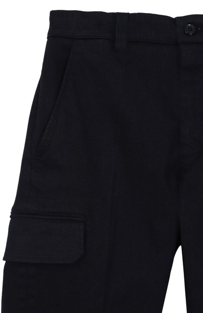 Брюки-карго из хлопка и лиоцелла STEFANO RICCI JUNIOR темно-синего цвета по цене 79950 руб., арт. Y1T5400260/CTL01T, фото 3 Брюки-карго из хлопка и лиоцелла STEFANO RICCI JUNIOR, арт. Y1T5400260/CTL01T, фото 3