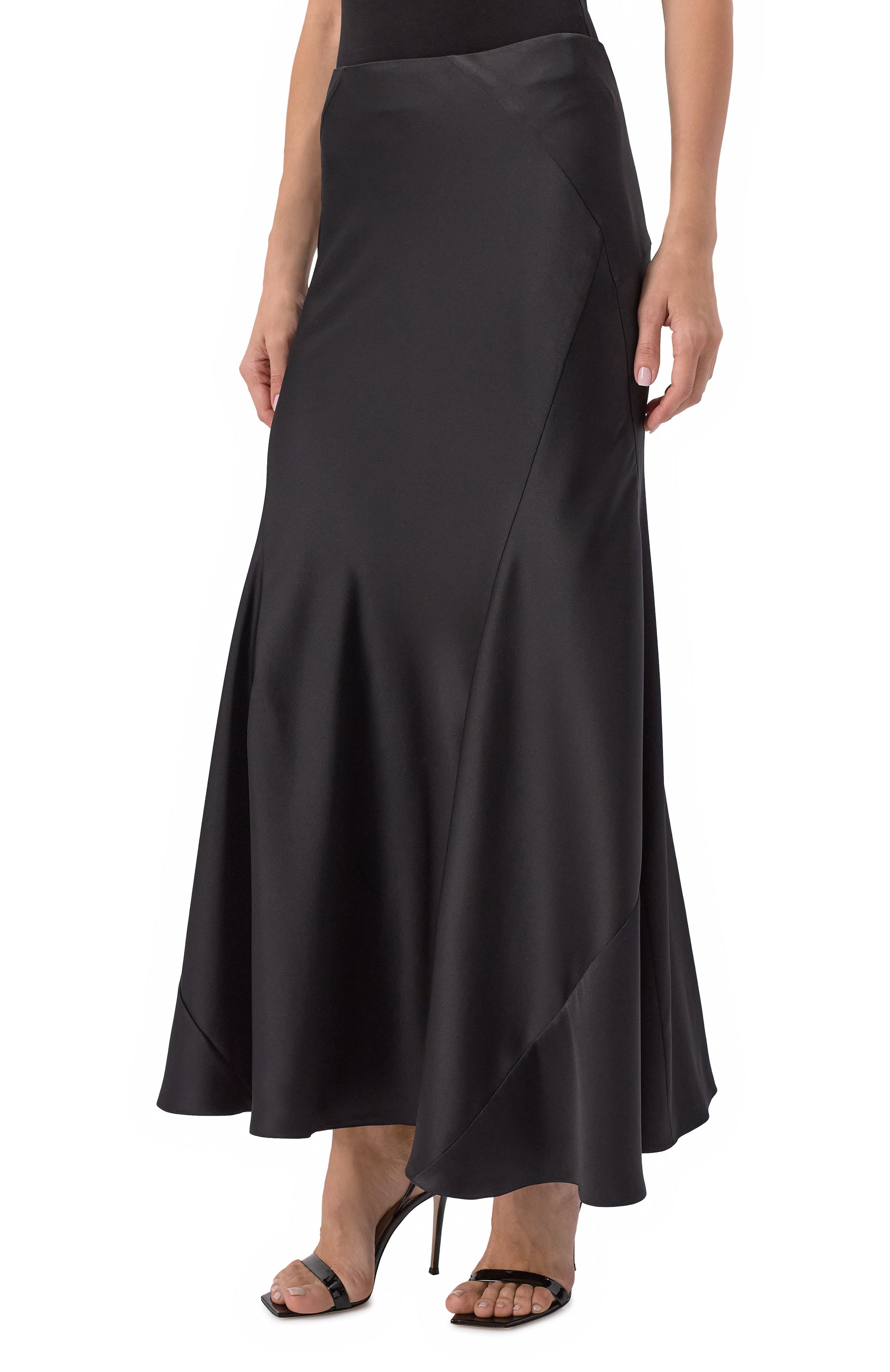 Атласная юбка GIORGIO ARMANI черного цвета по цене 415500 руб., арт. GW001547/TE10101, фото 3 Атласная юбка GIORGIO ARMANI, арт. GW001547/TE10101, фото 3