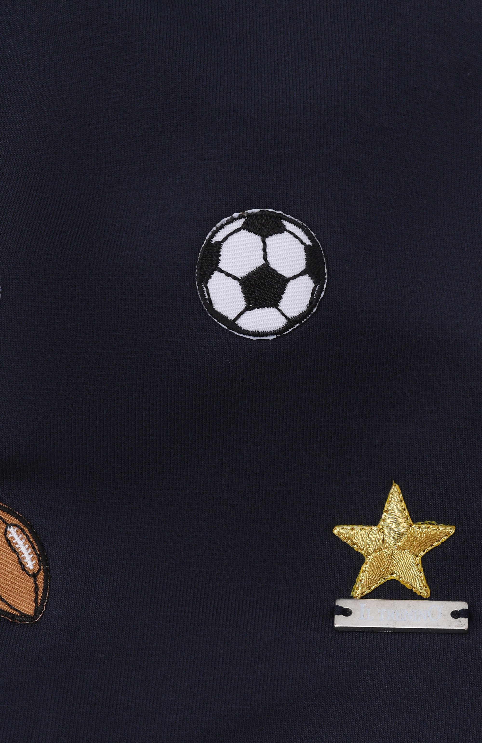 Хлопковая шапка IL TRENINO темно-синего цвета по цене 6960 руб., арт. FB-6304, фото 3 Хлопковая шапка IL TRENINO, арт. FB-6304, фото 3