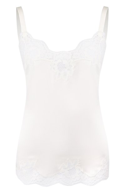 Женская шелковый топ с кружевной отделкой DOLCE & GABBANA, арт. 0122/07A00T/FUADG