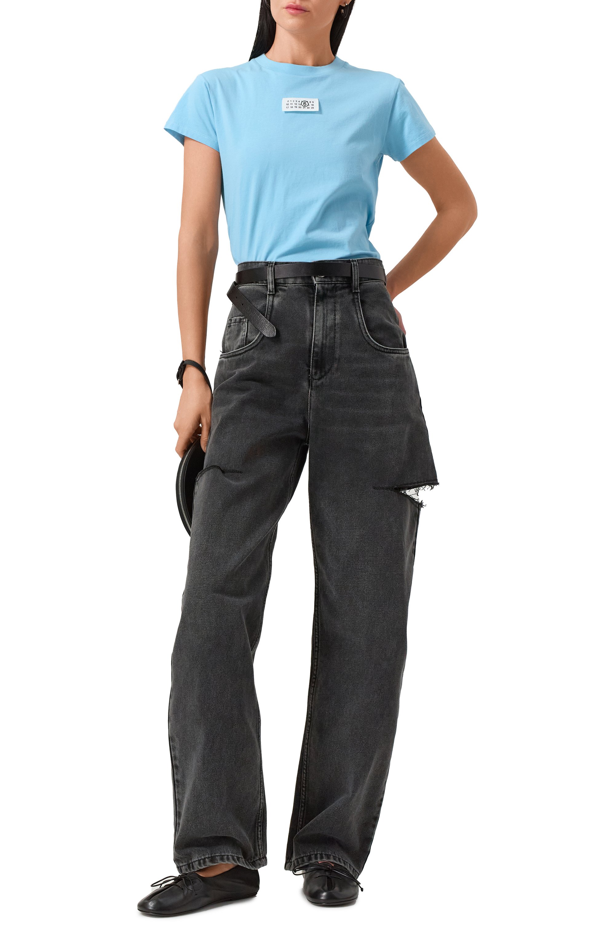 Хлопковая футболка MM6, арт. S52GC0326/S24312, фото 2