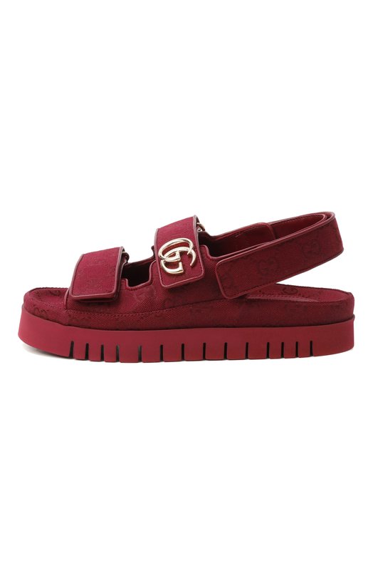 Текстильные сандалии Gucci 816630/FAD9G Бордовый  816630/FAD9G Фото 4
