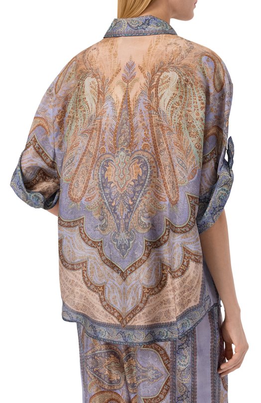 Шелковая рубашка Zimmermann 8624TRS262 Разноцветный  8624TRS262 Фото 4