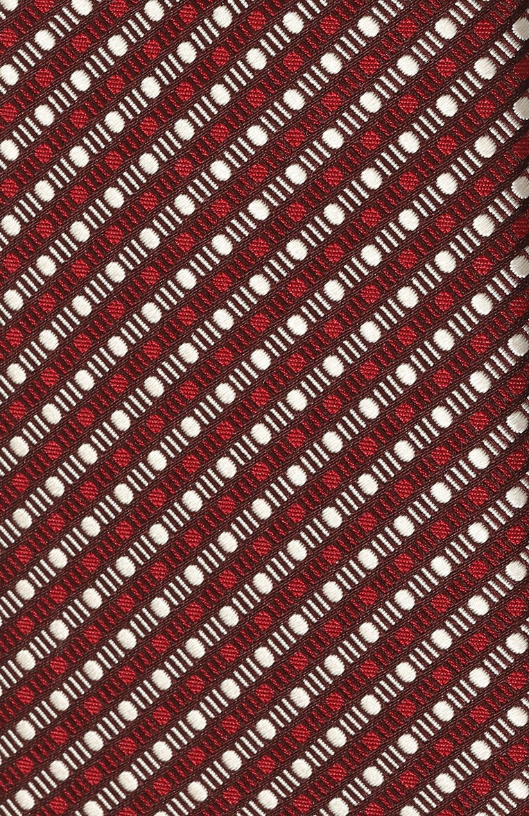 Мужской шелковый галстук GIORGIO ARMANI красного цвета, арт. 360054/4R937 | Фото 4 (Нос: Не проставлено; Материал: Шелк, Текстиль; Принт: С принтом)