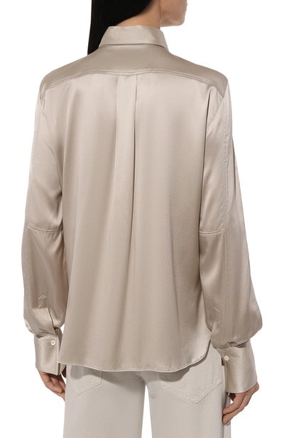 Атласная блузка BRUNELLO CUCINELLI, арт. MPC59NR516, фото 4