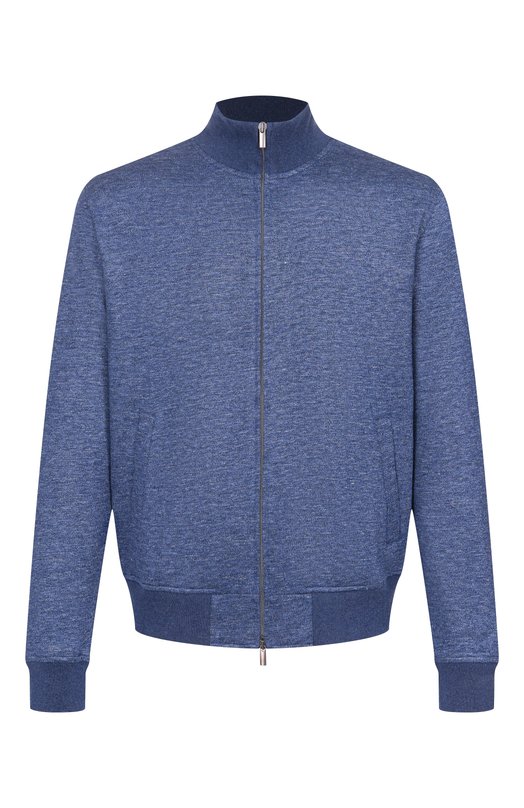 Толстовка изо льна и хлопка Andrea Campagna 20M466.ZQ00.CAMP._001 Синий 20M466.ZQ00.CAMP._001