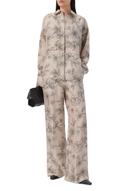 Шелковая рубашка Lorena Antoniazzi P2656CA01A/5214 Бежевый  P2656CA01A/5214 Фото 2