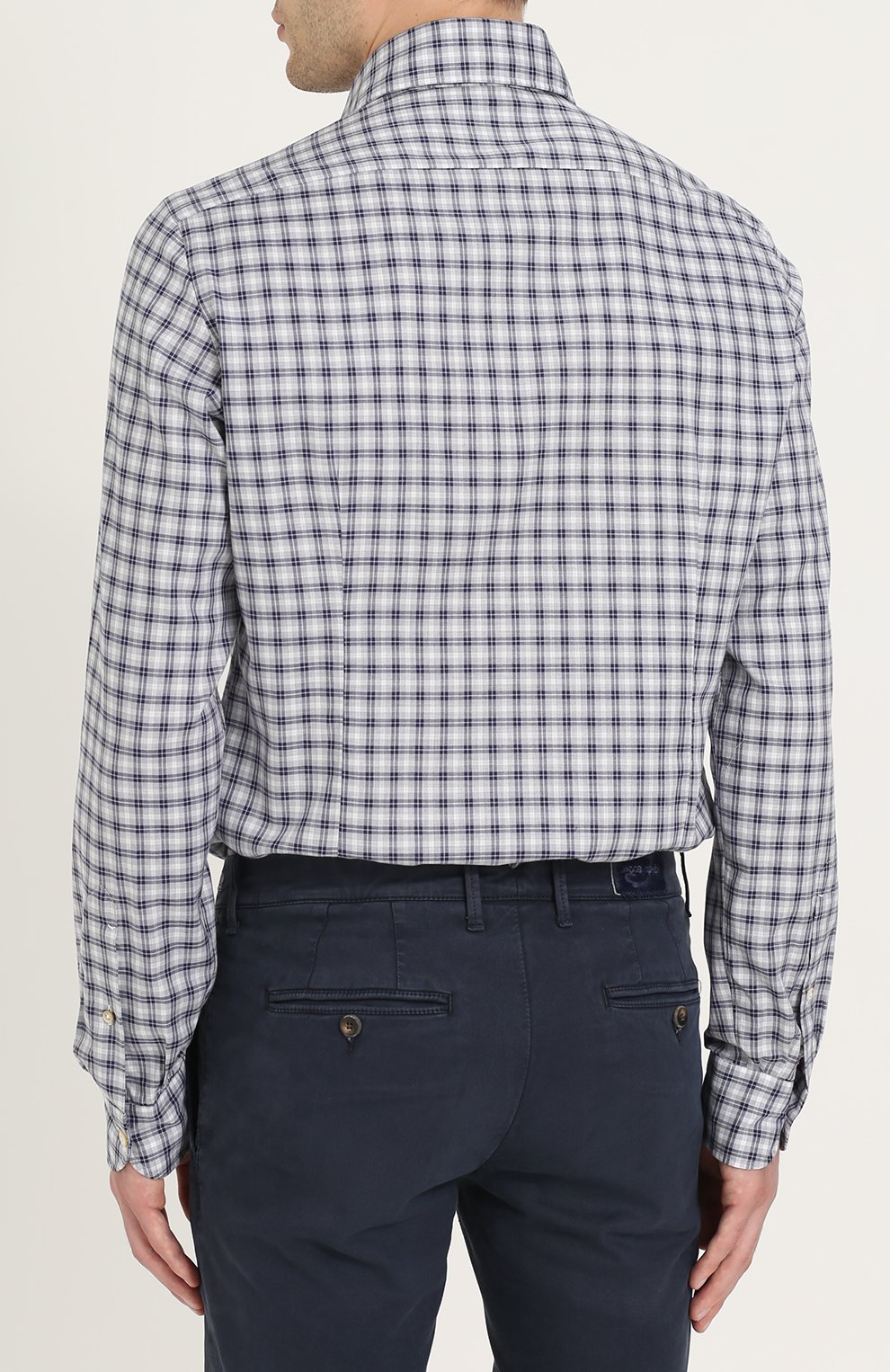 Хлопковая рубашка в клетку LUIGI BORRELLI, арт. EV18/TS4096, фото 4