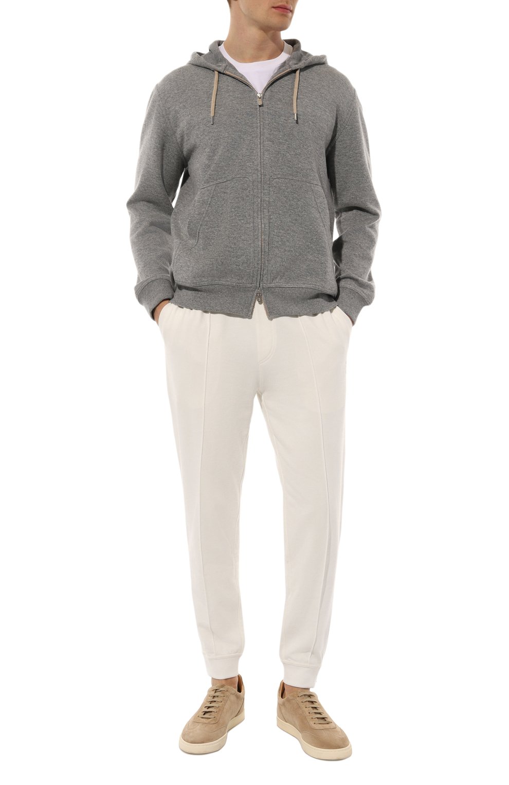 Хлопковые джоггеры BRUNELLO CUCINELLI, арт. MM8363211G, фото 2