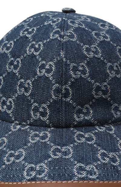 Хлопковая бейсболка GUCCI синего цвета по цене 82950 руб., арт. 816450/3HA7U, фото 3 Хлопковая бейсболка GUCCI, арт. 816450/3HA7U, фото 3