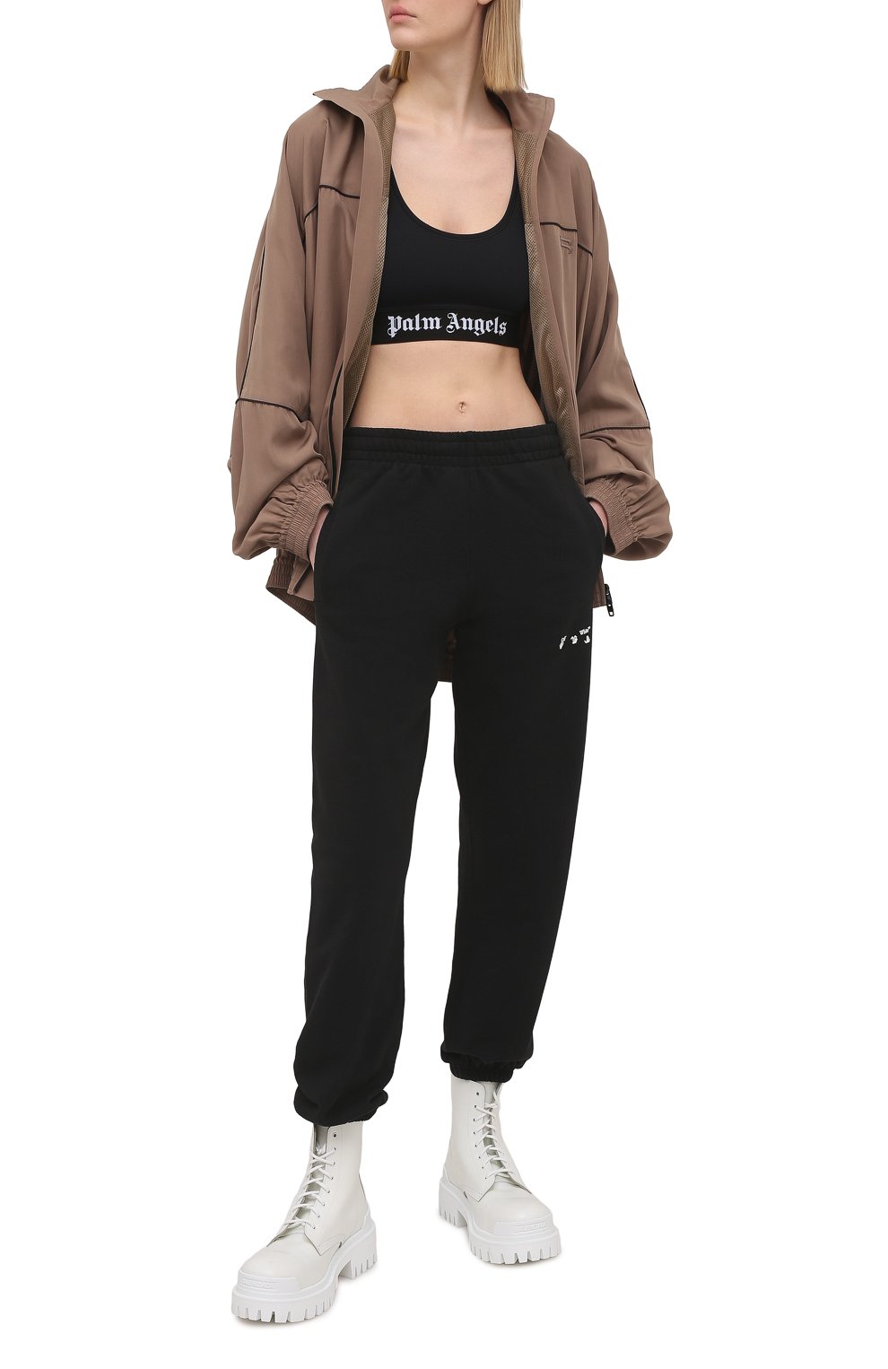 Хлопковые джоггеры OFF-WHITE, арт. 0WCH006S21JER001, фото 2