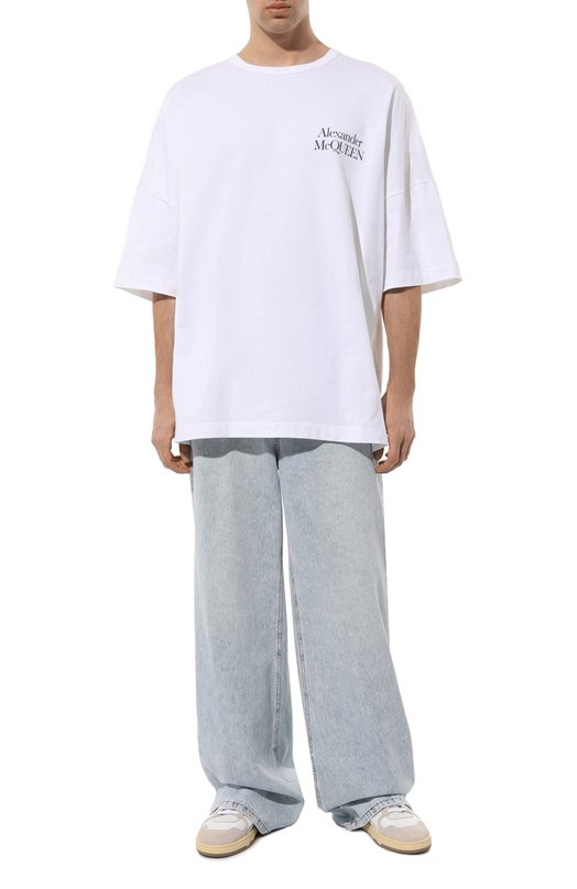 Хлопковая футболка Alexander McQueen 750655 Белый  750655 Фото 2