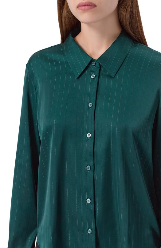 Атласная рубашка HUGO 50548421 Зелёный  50548421 Фото 5