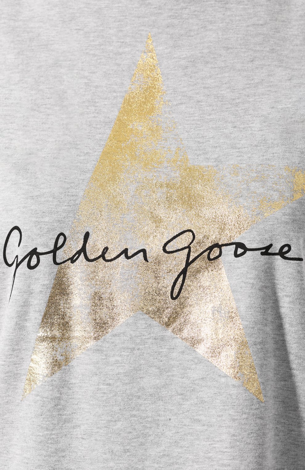 Хлопковая футболка GOLDEN GOOSE DELUXE BRAND серого цвета по цене 10500 руб., арт. G35WP024.L3, фото 5 Хлопковая футболка GOLDEN GOOSE DELUXE BRAND, арт. G35WP024.L3, фото 5